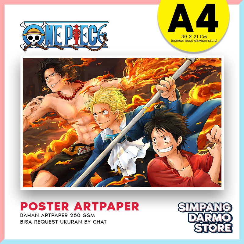 One Piece Poster Anime Size A3 Small 21x29 Luffy Trafalgar Law Straw Hat Zoro Sanji Nami Ace Shopee Philippines