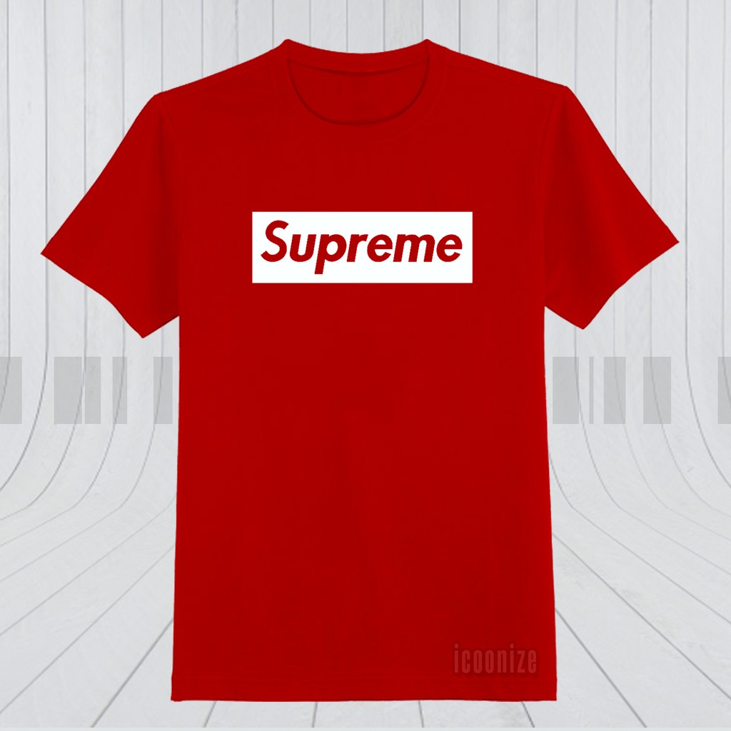 supreme shirt white and red