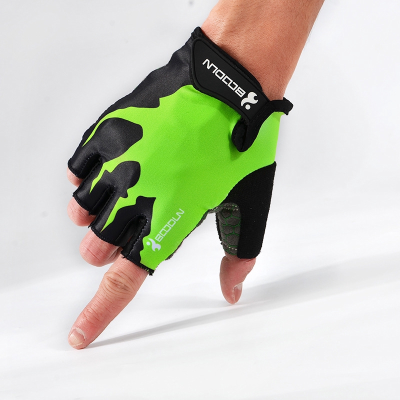 green bike gloves