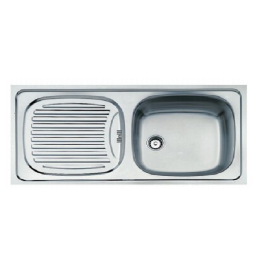 TEKA Stainless Steel Single Bowl Inset Kitchen Sink Left Drain board by