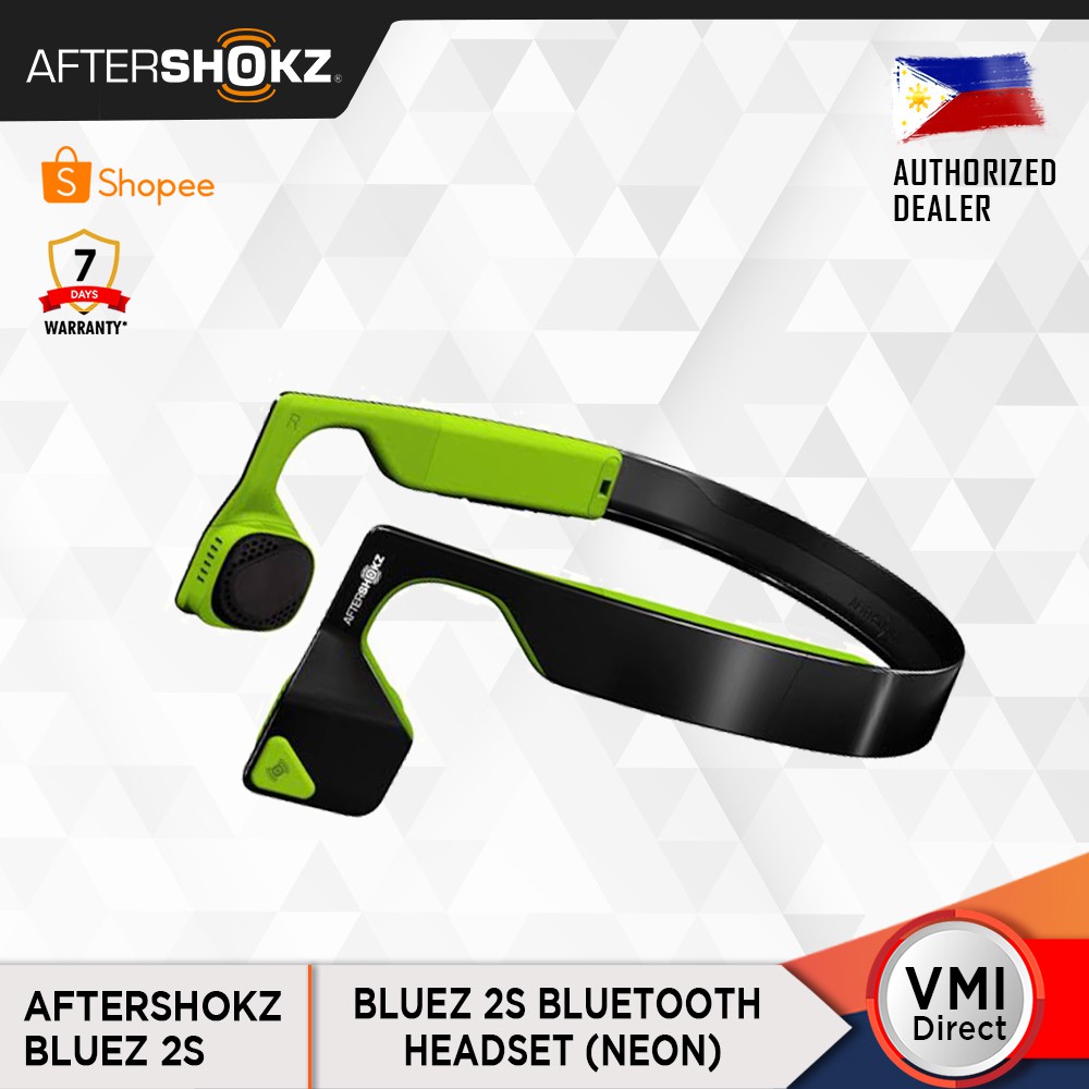VMI DIRECT Aftershokz Bluez 2s Bluetooth Headset (Neon) Shopee
