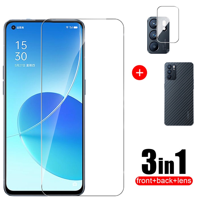 3in1 Tempered Glass Screen Protector For OPPO A16K A16 A15 A15S Reno