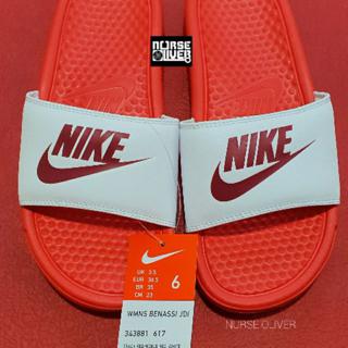 nike benassi red white