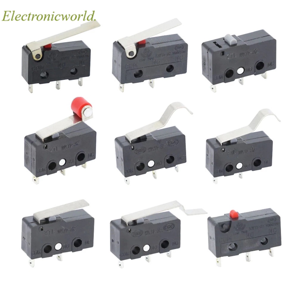 10 PCS Micro Switch 2/3Pin NO/NC Mini Limit Switch 5A 250VAC KW11-3Z ...