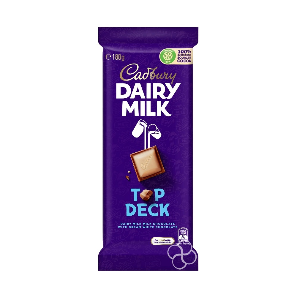 Cadbury Dairy Milk Top Deck Chocolate Bar 180g Shopee Philippines