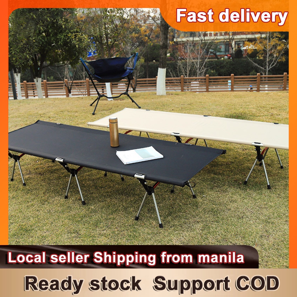 Folding Camping Cot Backpacking Portable Lightweight Cot for Adult Heavy Duty Support 160KG