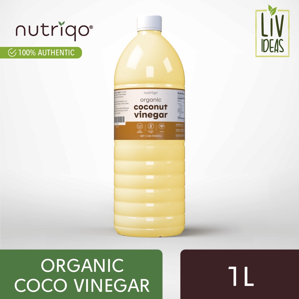 Nutriqo Organic Coconut Vinegar 1 Liter 1000ml Shopee Philippines