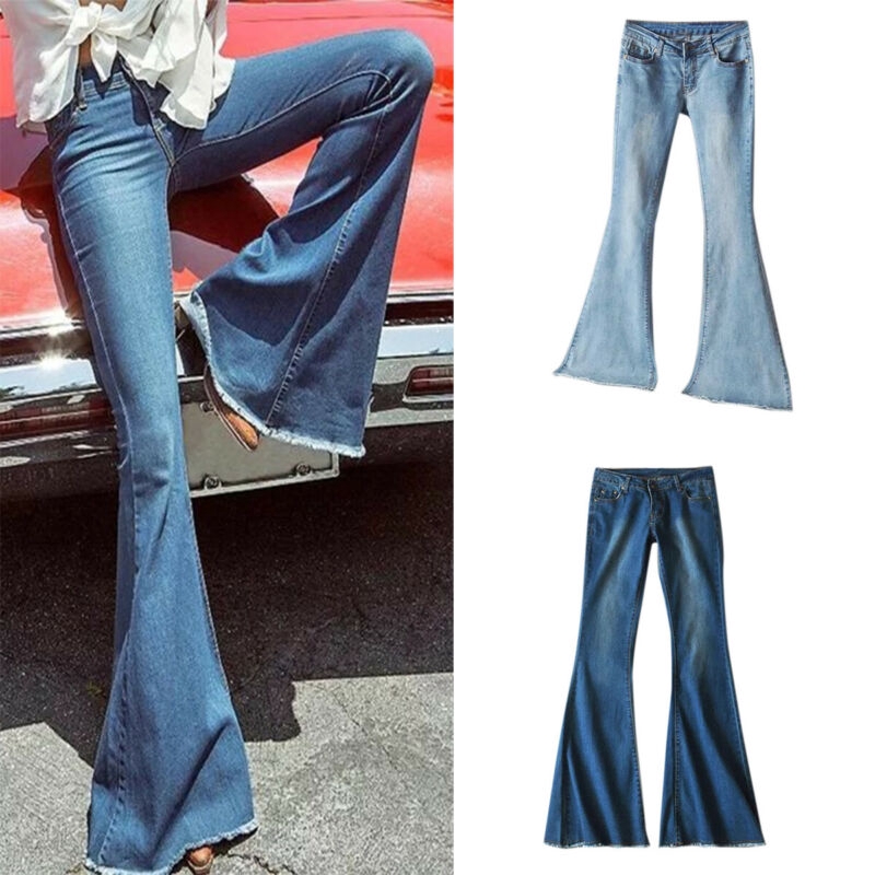 wide leg bell bottom jeans