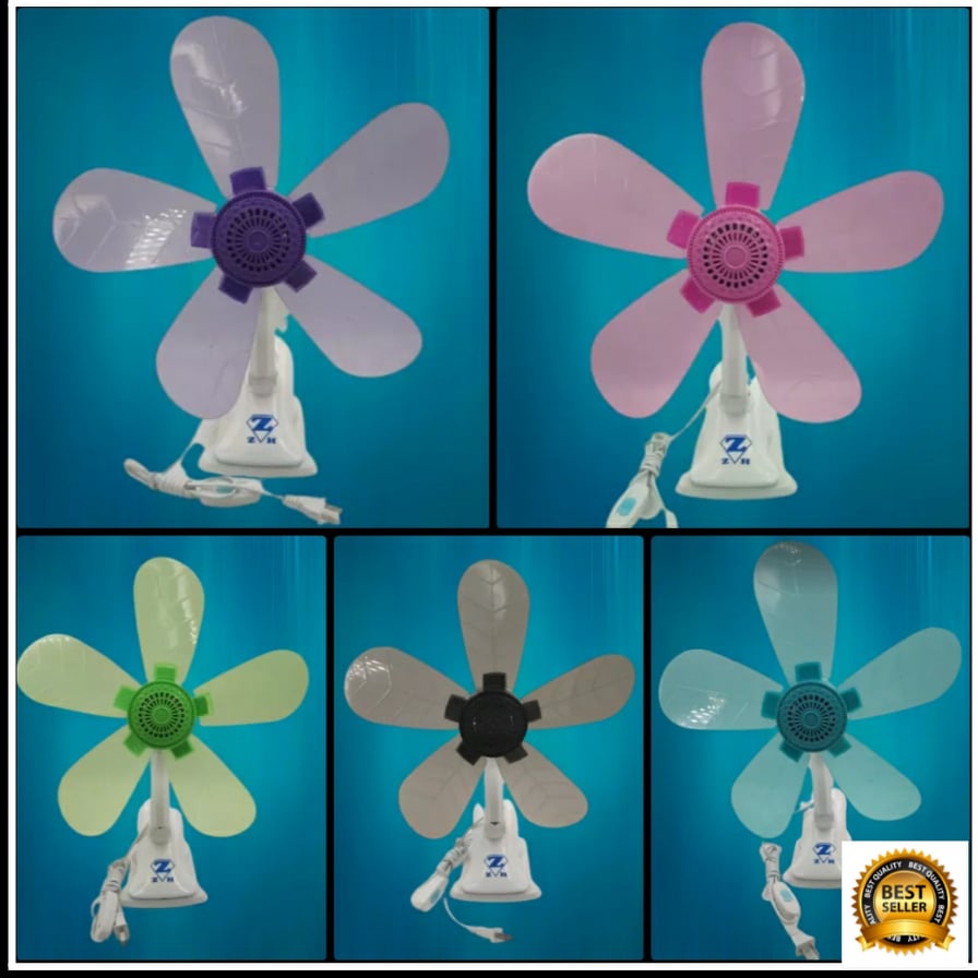 20 PCS Fan 5 Blades Clip Fan Mini Clipfan Portable Desk Fan Home