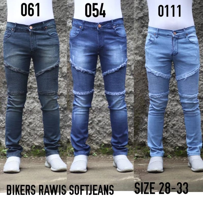 biker knee jeans