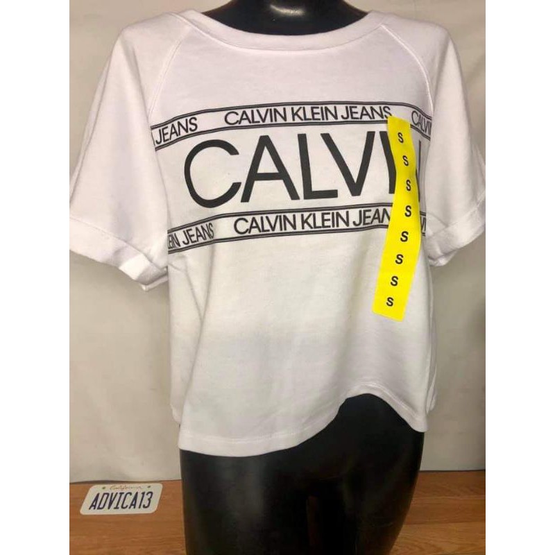 calvin klein crop top shirt