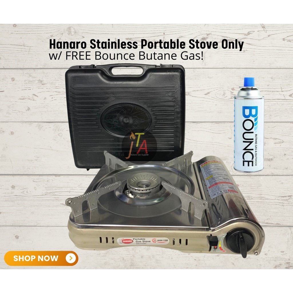 Authentic Hanaro Stainless Portable Stove with FREE 1 Bounce Butane Gas 250g Shopee Philippines