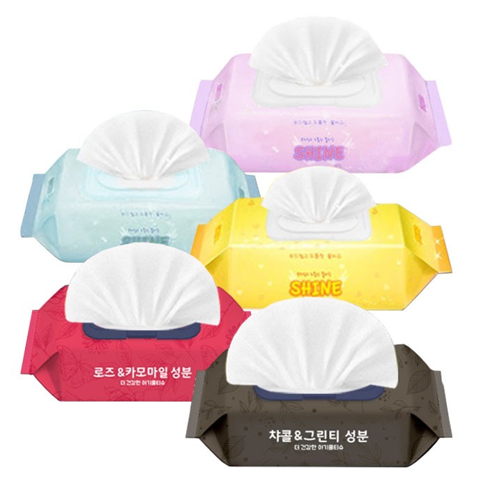 Shine Wet Tissue Wipes Infants and Toddlers Adult Wipes Unscented Wipes
