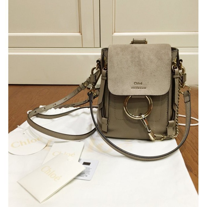 chloe faye backpack grey