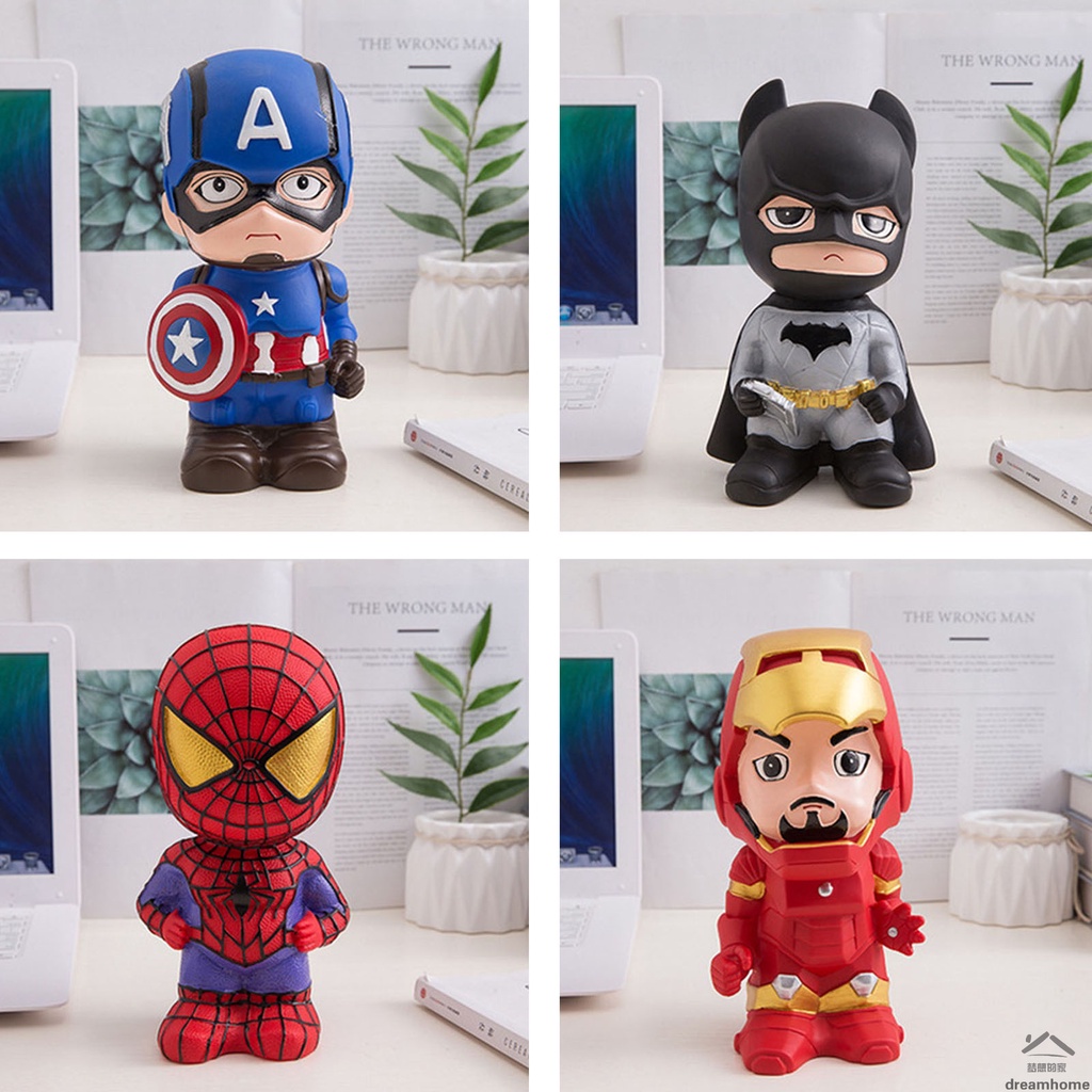 Marvel Cartoon Spiderman Batman Iron Man Captain America Action Figure ...