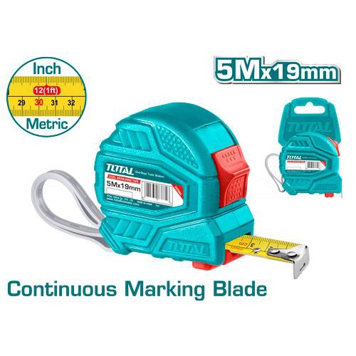 TOTAL STEEL MEASURING TAPE 5m X 19mm (TMT126351) Shopee Philippines