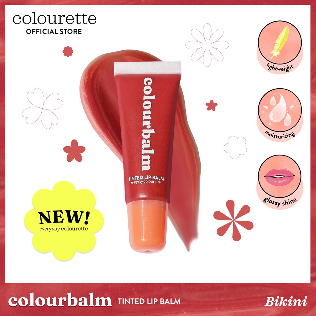 Colourette Colourbalm in Bikini [Tinted Lip Balm, Gloss Balm, Lip