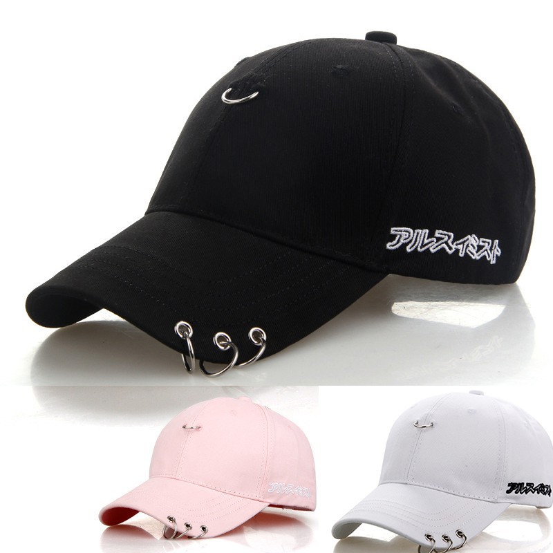 baseball cap with rings