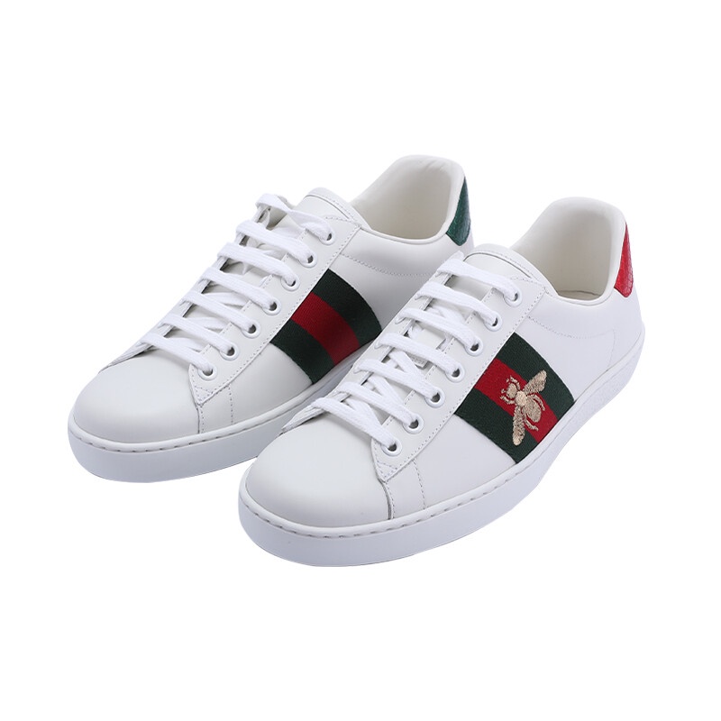 Factory direct salesGucci/Gucci Side Ribbon Bee Embroidery Men's Sports  Casual White Shoes | Shopee Philippines