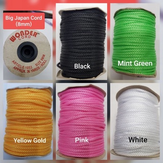 BIG (8mm) JAPAN CORD / NYLON CORD / WONDER CORD / CRAFT CORD also available in 4mm & 6mm