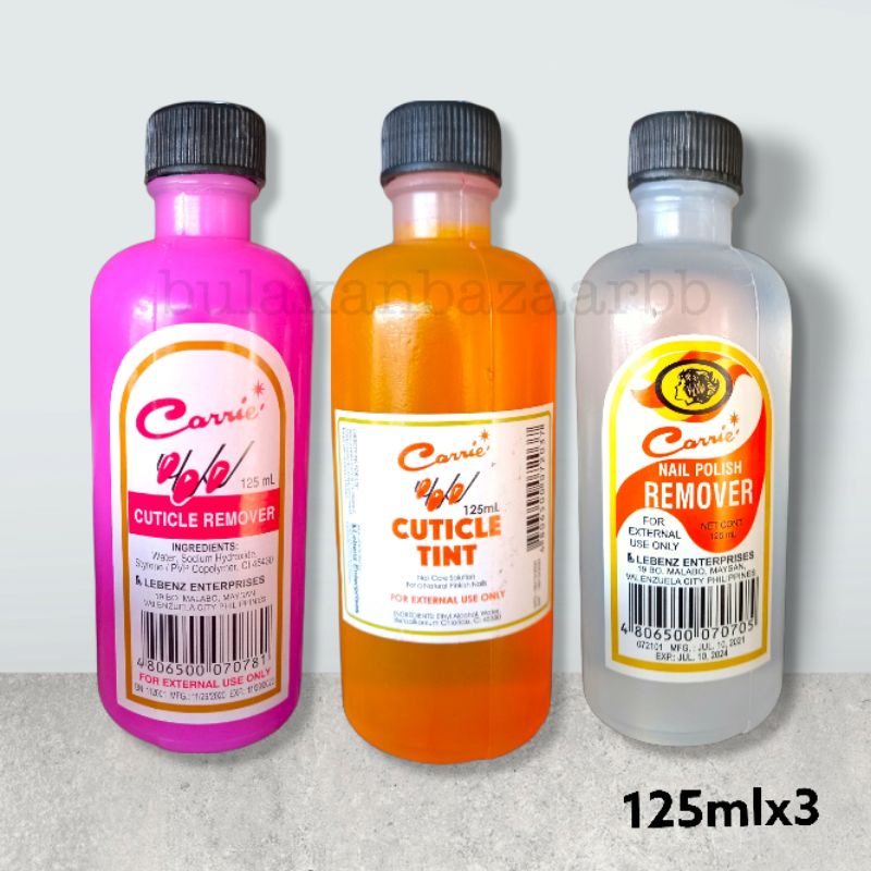 SET cuticle remover acetone merthiolate (125ml/60ml) Shopee Philippines