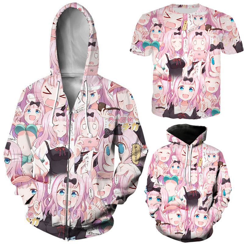 anime kaguya sama love is war hoodie zip jacket