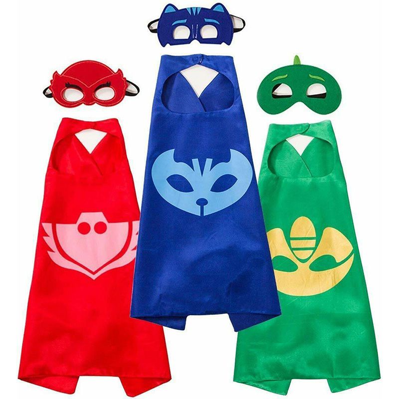 Newest Noblekids Pj Mask Costume Catboy Owlette Gekko Cape Mask