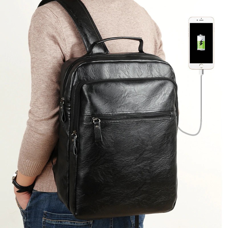 mens leather backpack bags