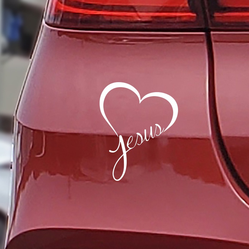 JESUS HEART Vinyl Decal Sticker Reflective Personality Car Styling