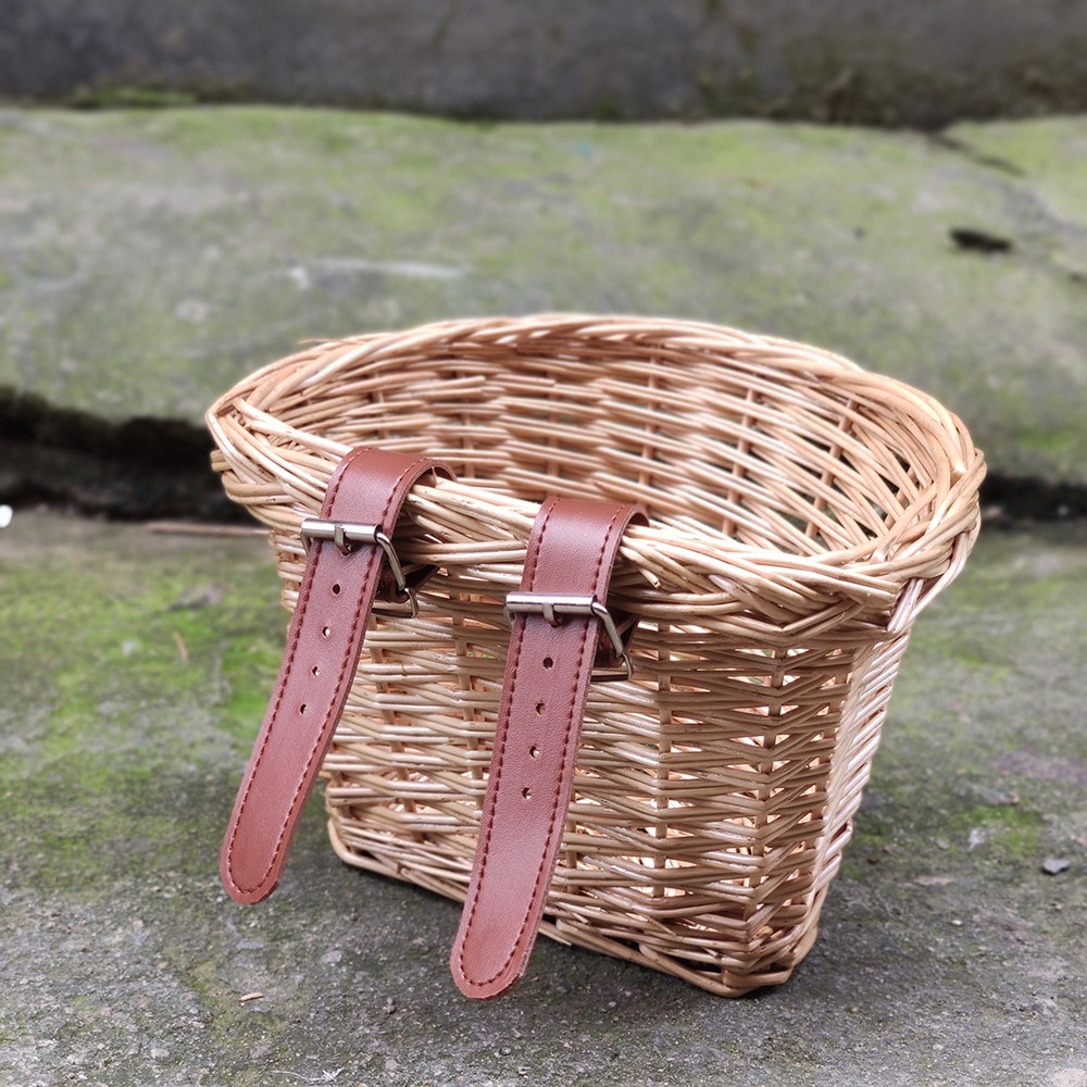 wicker bike basket