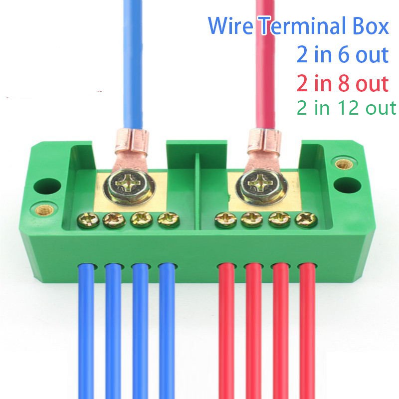 Wire Terminal Box Single Phase 2IN 6/8/12OUT FJ6/JHD Household Wire
