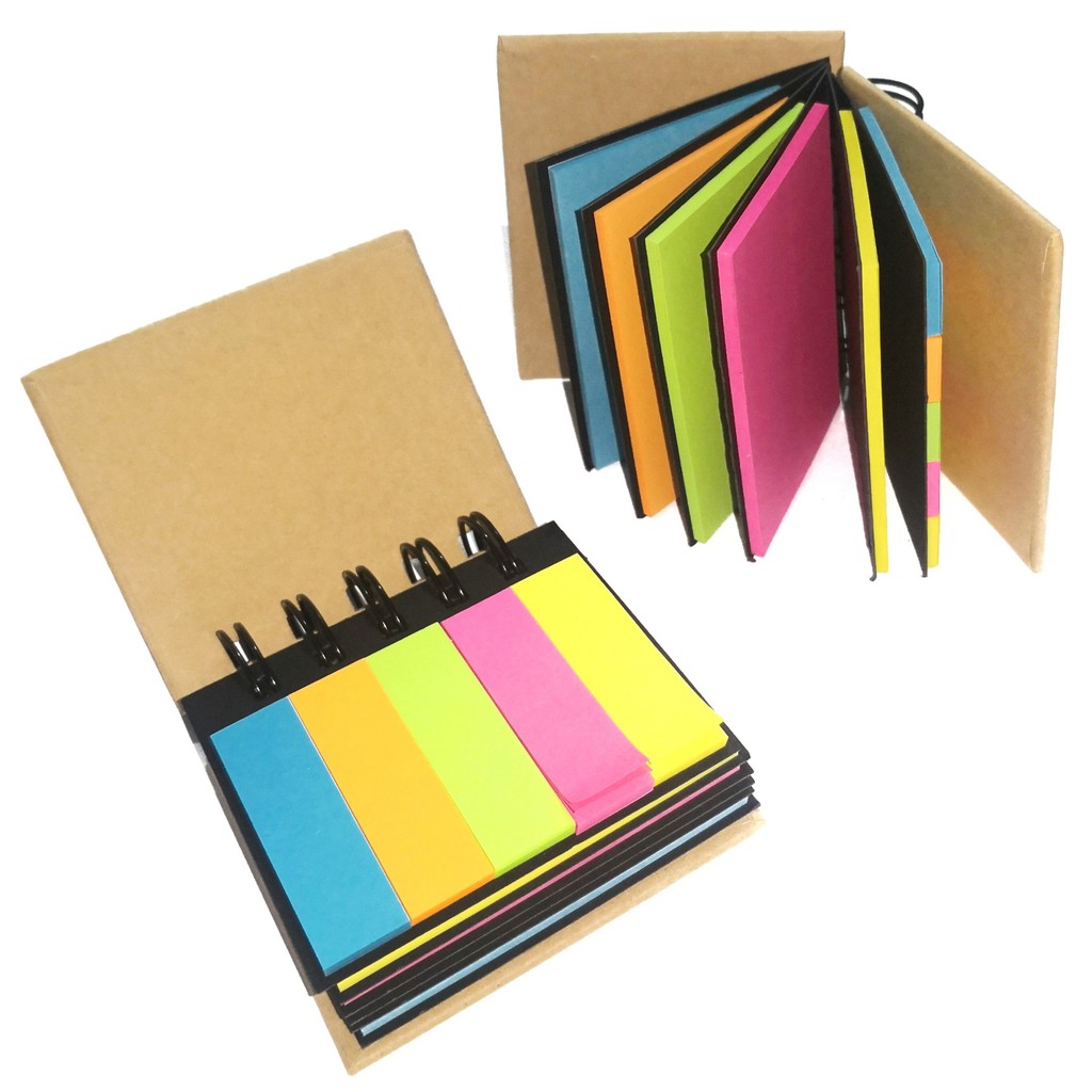 6in1 MULTILAYERED NEON STICKY NOTES FOLDER OFFICE | Shopee Philippines