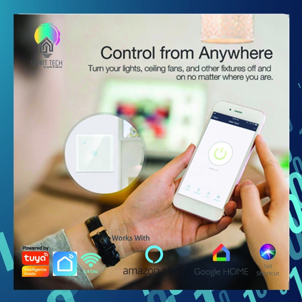 SMART TECH Tuya Smart Switch NO Neutral Wifi / Smart Home / WIFI Light Switch / Smart Wall Light Switch — view 3