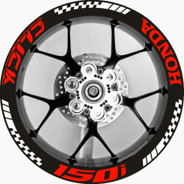 Honda Click 150i Mag Rim Decals Sticker Pair Wheels Shopee Philippines