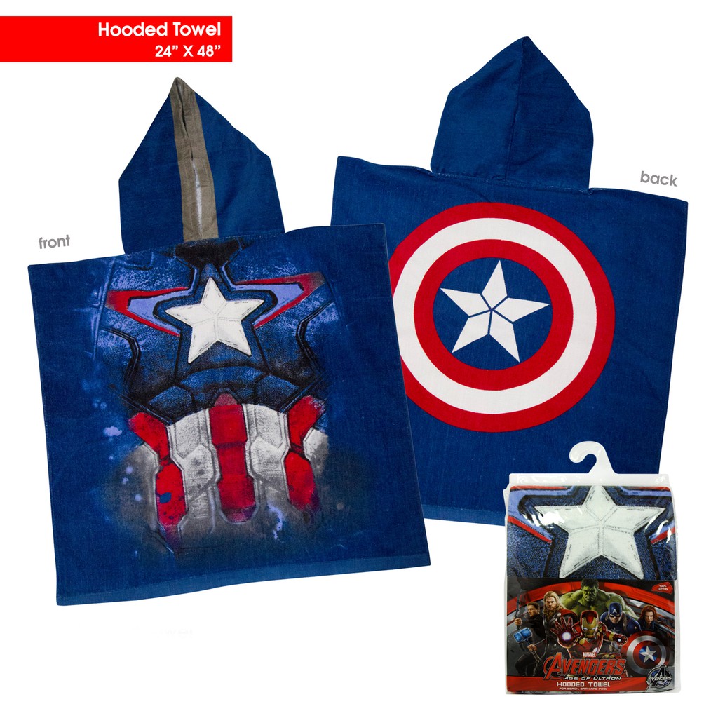captain america hooded towel