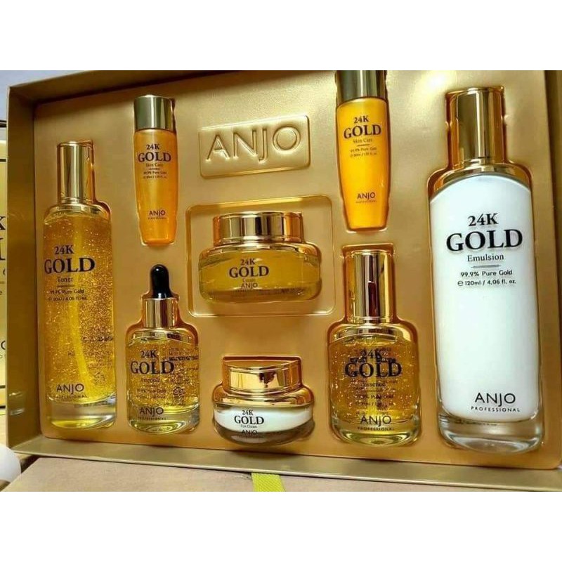 Anjo 24k gold Full set Skincare | Shopee Philippines