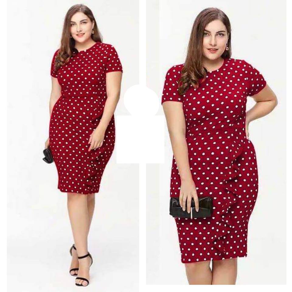 plus size spotty dress