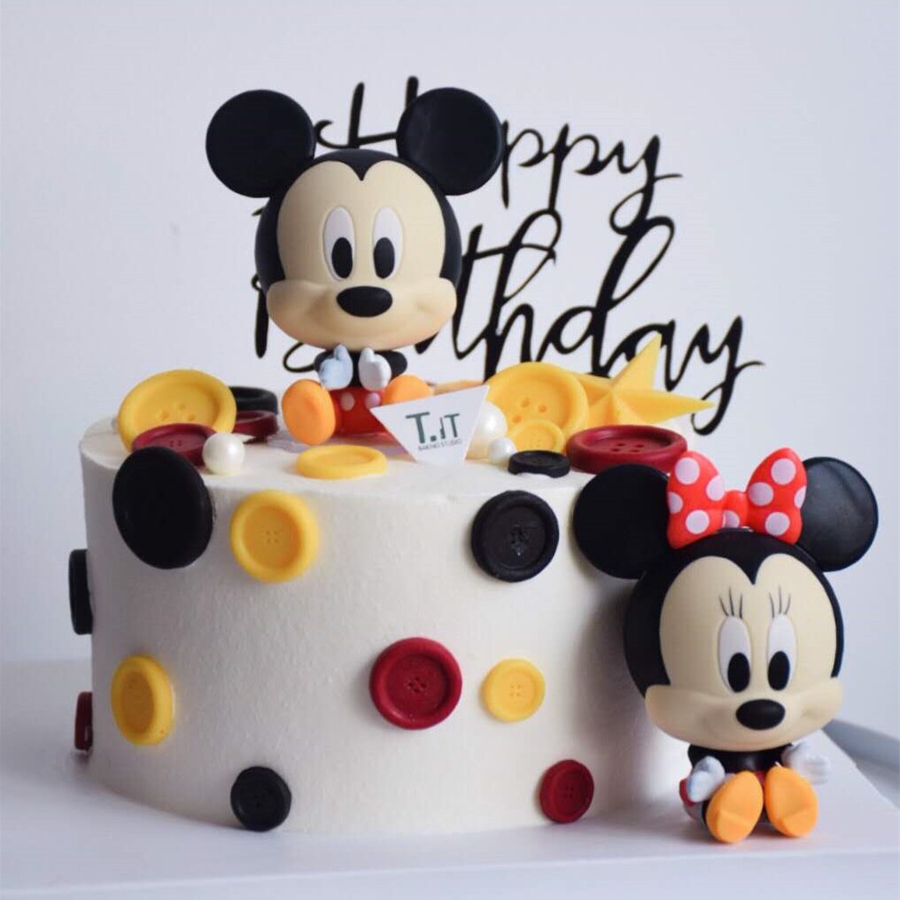 Mickey Theme Party Supplies 6Pcs Mickey Mini Figures Set Mini Figures Set Birthday Party Supplies Birthday Party Supplies Cartoons Cupcake Figurines For Children Party Cake Decoration Supplies 