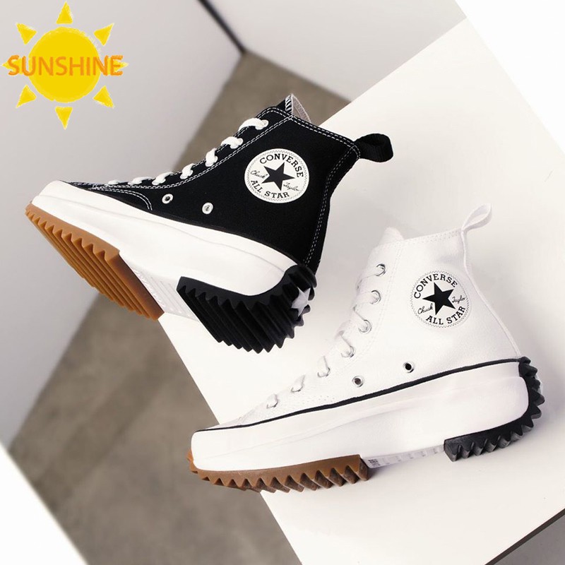 Converse Run Star Hike Thick Bottom Black White Male Female Canvas Shoes  Leisure Sports Running Shoe | Shopee Philippines