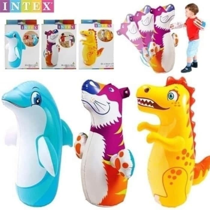 Kids Toys Balloon Boxing Intex Samsop 3D PopBag Punching Dolphin Boxing