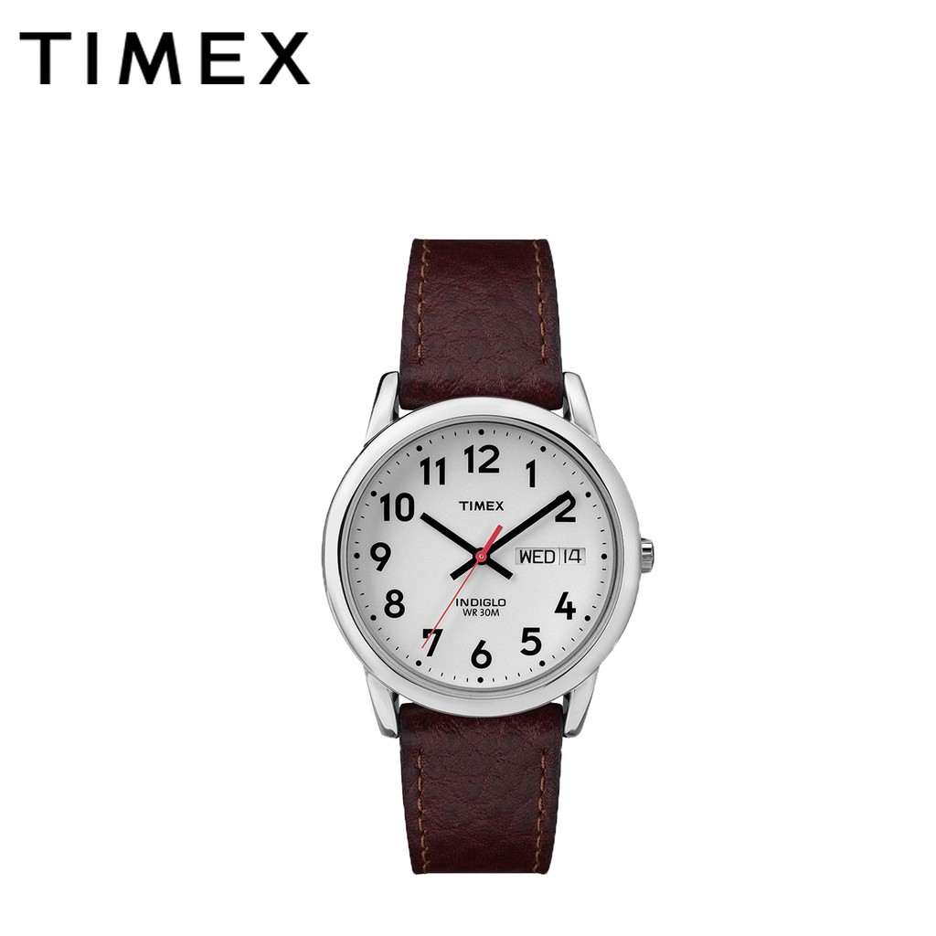 Timex Easy Reader Brown Leather Analog Quartz Watch For Men T20041 STYLE |  Shopee Philippines