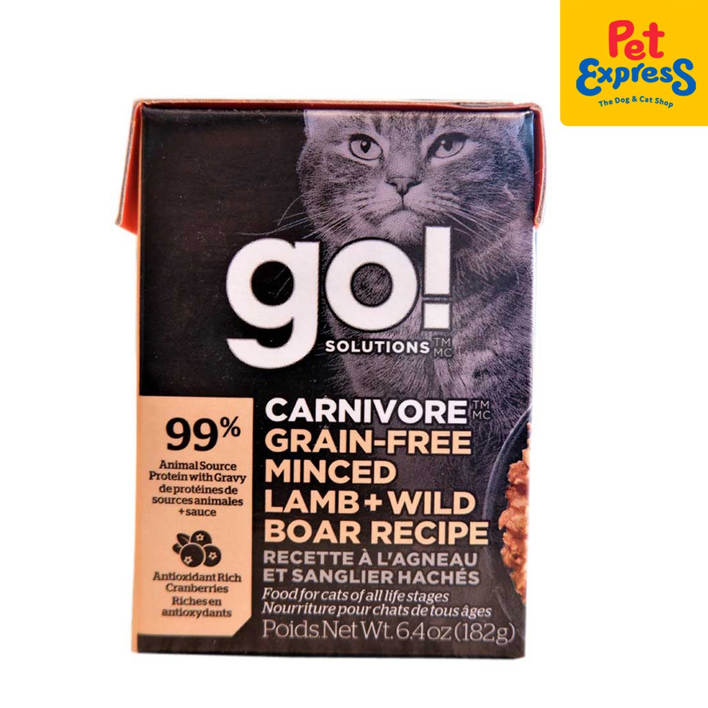 Go! Solutions Carnivore Grain Free Minced Lamb and Wild Boar Recipe Wet
