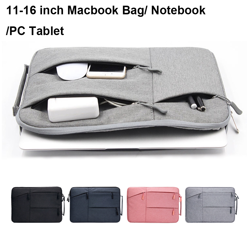 Laptop Sleeve Case Bag Carrying Waterproof Netbook Protector PU Bag 4Colors 