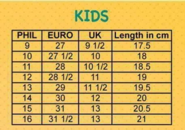 Philippine shoe size to euro online