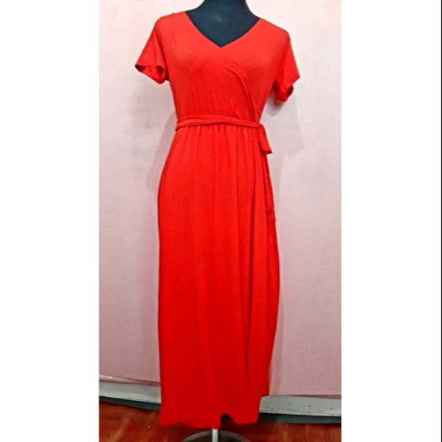 long maxi red dress