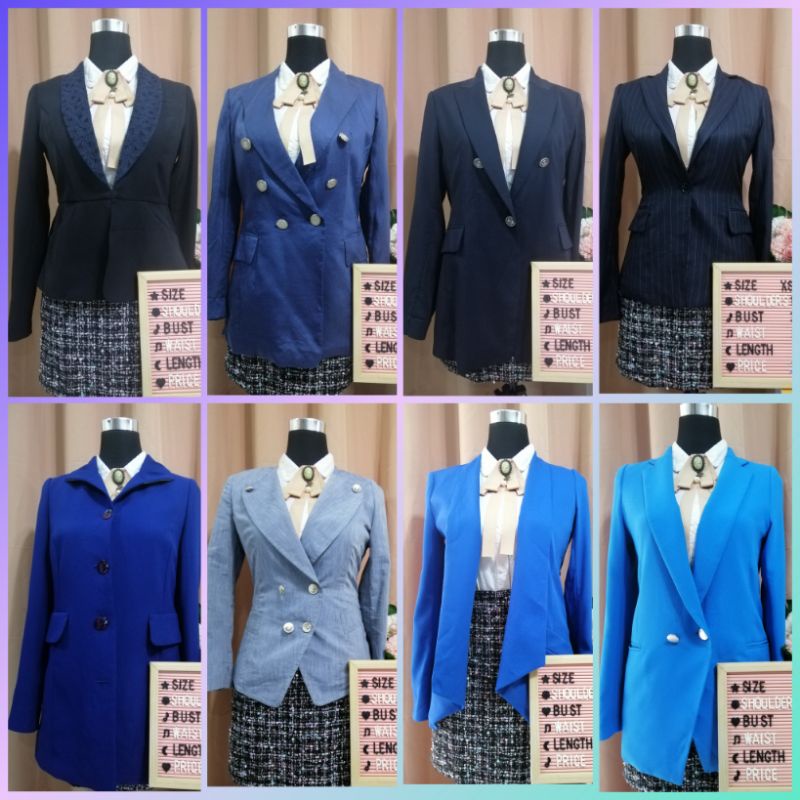 Updated: Royal blue, pastel, blue blazer, ashblue, navy blue | Shopee ...