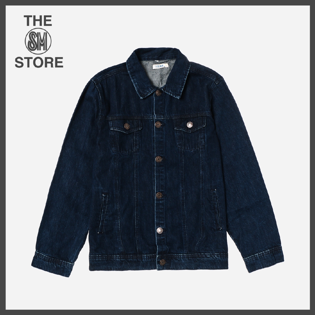 blue denim trucker jacket