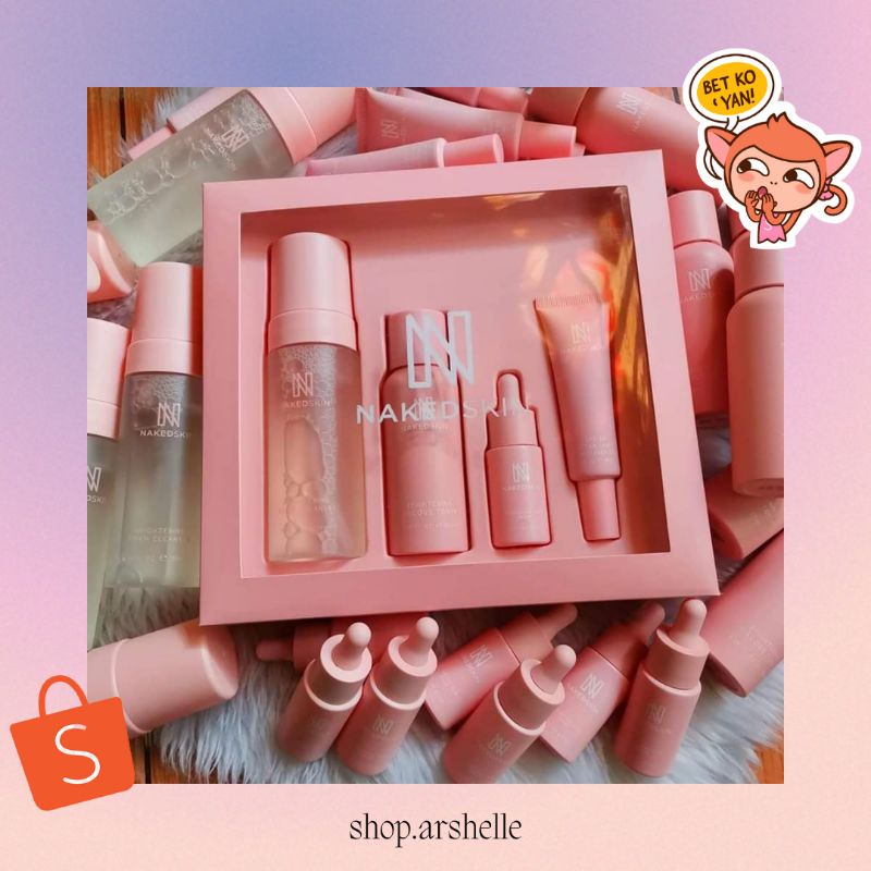 Naked Skin Brightening Kit ( Foam Cleanser, Viscous Toner, Hyaluronic