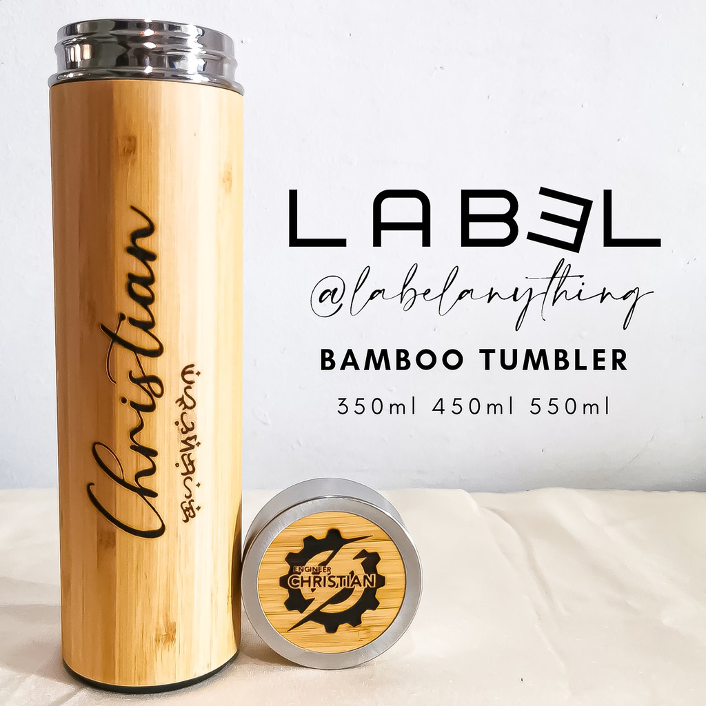 Batuts Ph - Bamboo Tumbler - Real Bamboo Fiber - Tumbler - Water Bottle
