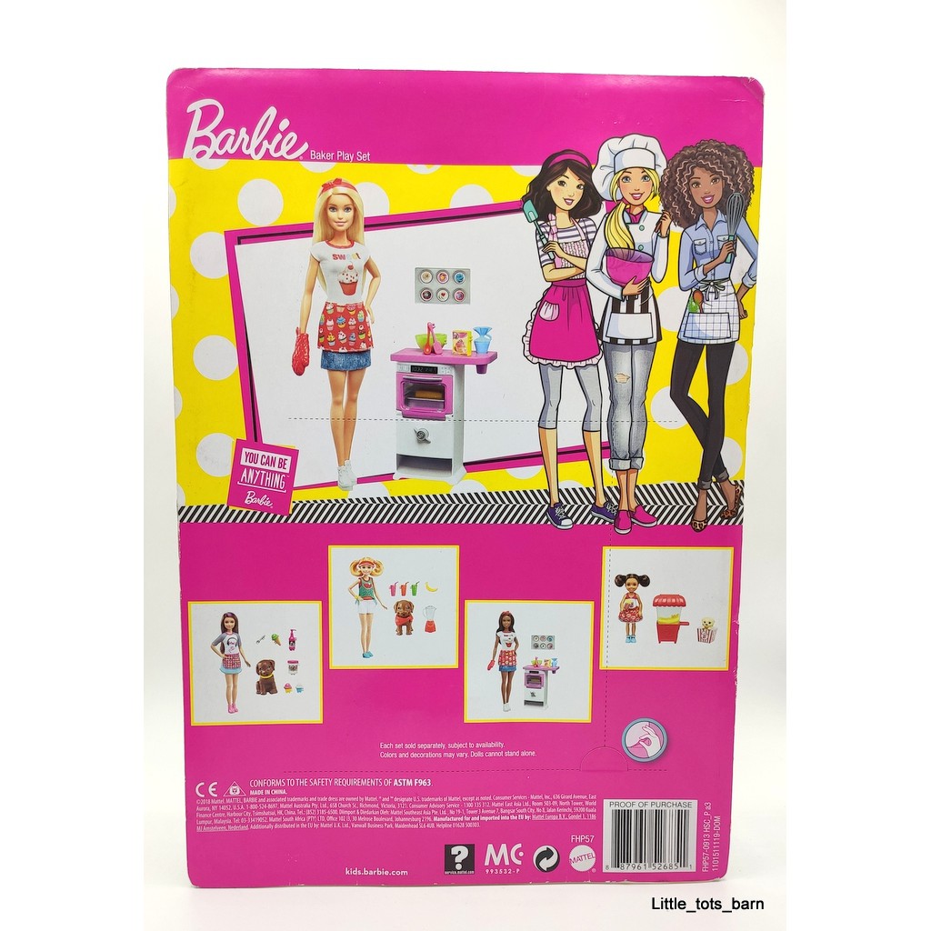 barbie baker set